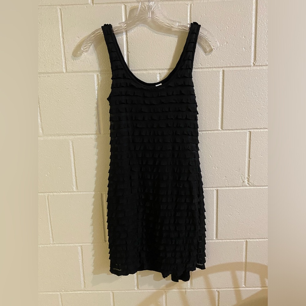H&M goth kawaii coquette ruffle bodycon mini dress